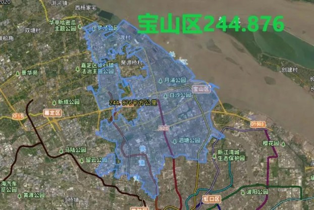 上海16个区面积排名最新，上海各区建城区面积及常住人口