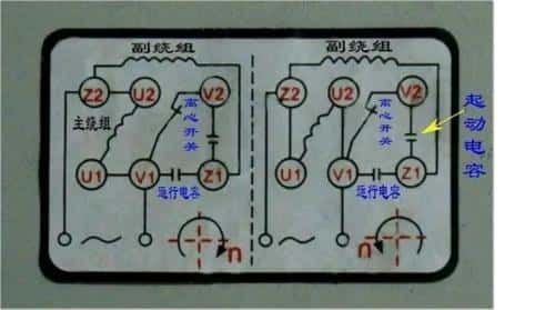 单相交流电机电容接线图（单相电机电容怎么接线）