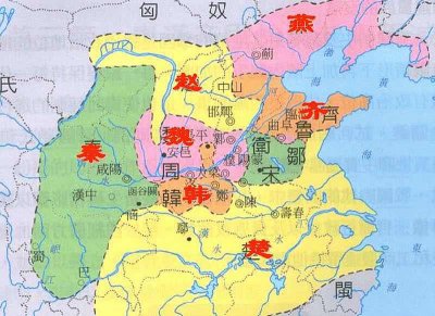 ​战国七雄现在的地理位置地图（分别分布在哪七个地方）