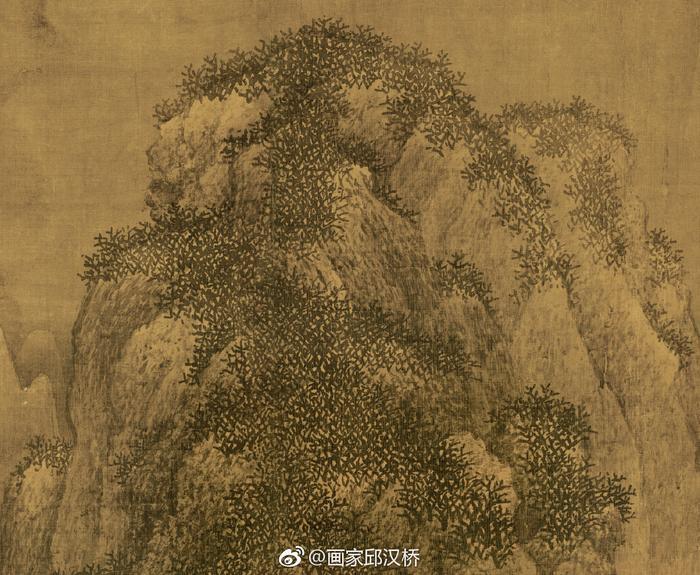 北宋范宽《雪景寒林图》描绘北方壮美的雪山景色。画中雪峰屏立