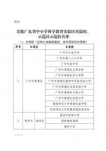 ​6+105+13+272！广东公示首批中小学科学教育实验区实验校、示范区示范校名