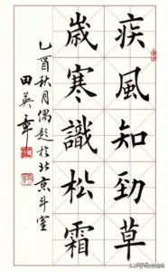 田英章楷书米字格字帖